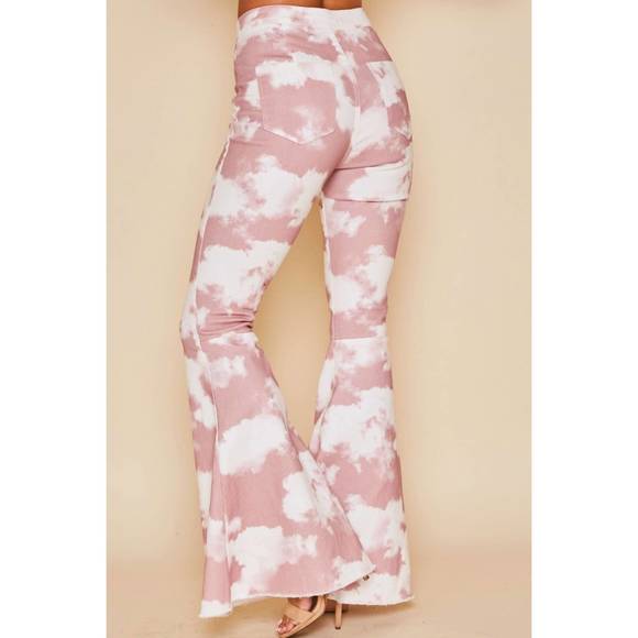 NEW PEACH LOVE the claudia cloud bell bottom in mauve and ivory - Picture 2 of 2